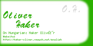 oliver haker business card